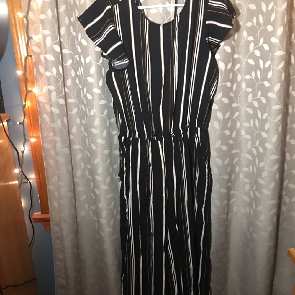 Pinstripe pantsuit